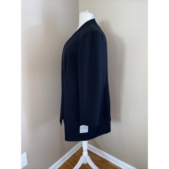 KASPER BLACK LONG LINED OPEN BLAZER JACKET POCKETS CAREER PLUS SIZE 20W - Picture 2 of 10
